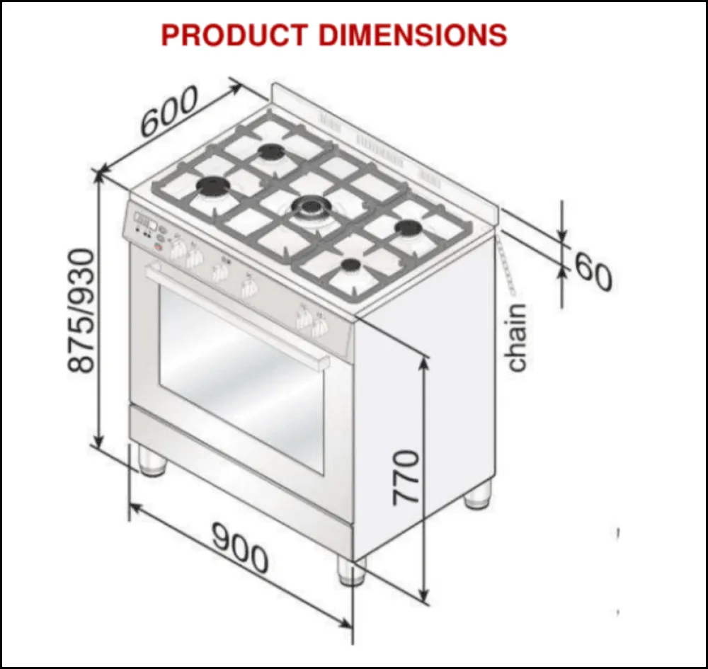 Euro Appliances EP90DMSX 90cm Dual Fuel Freestanding Stove - Ex Display Discount