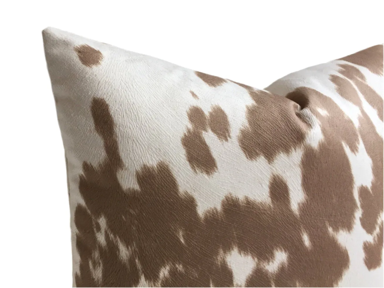 Faux Pony Hair Pillow / Brown Cream Decorative Pillow Cover 16x24 13x36 24x24 26x26 and more / Palomino Pony Pillow / Cream Accent Cushion