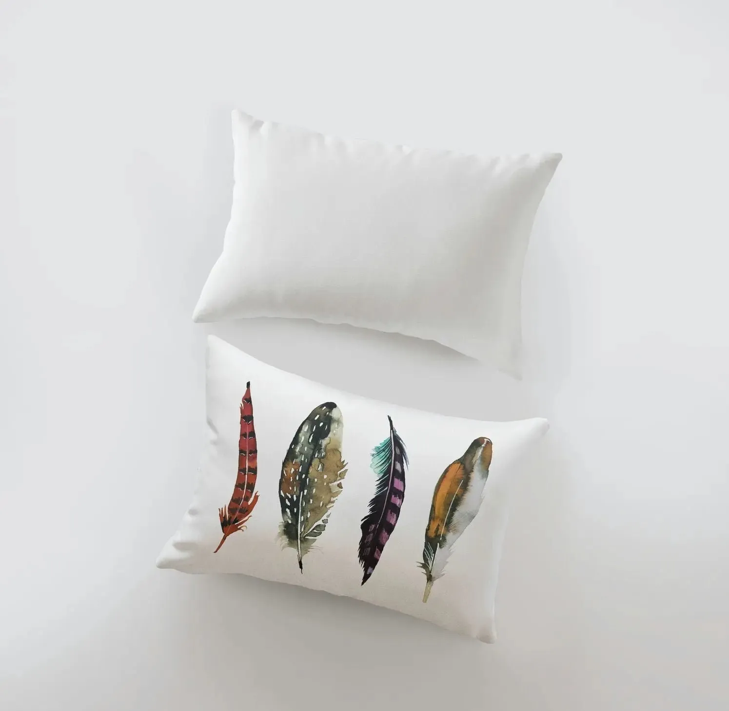 Feather Lineup | Birds | 18x12 | Farmhouse Décor | Home Décor | Bird Lover | Feather Throw Pillows| Gift for her | Accent Pillow Covers | Gift