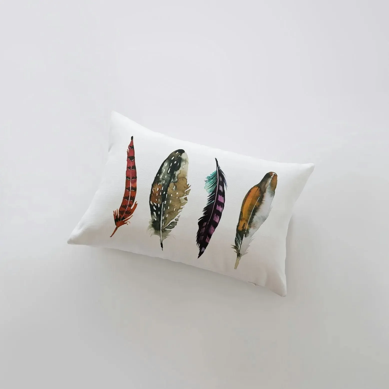 Feather Lineup | Birds | 18x12 | Farmhouse Décor | Home Décor | Bird Lover | Feather Throw Pillows| Gift for her | Accent Pillow Covers | Gift