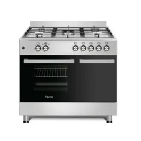 Ferre F9Sg50G2-Hi (Bott) 900Mm Stainless Steel 5 Burner Full Gas Freestanding Oven With Gas Bottle Compartment