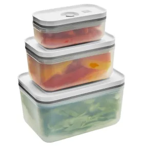 Fresh & Save Three-Piece Rectangular Plastic Vacuum Storage Box Set