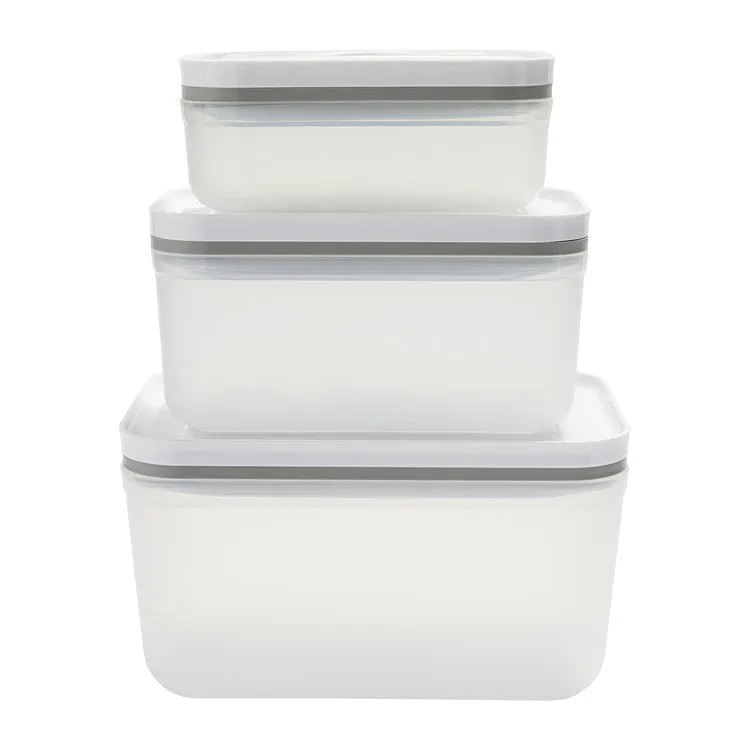 Fresh & Save Three-Piece Rectangular Plastic Vacuum Storage Box Set