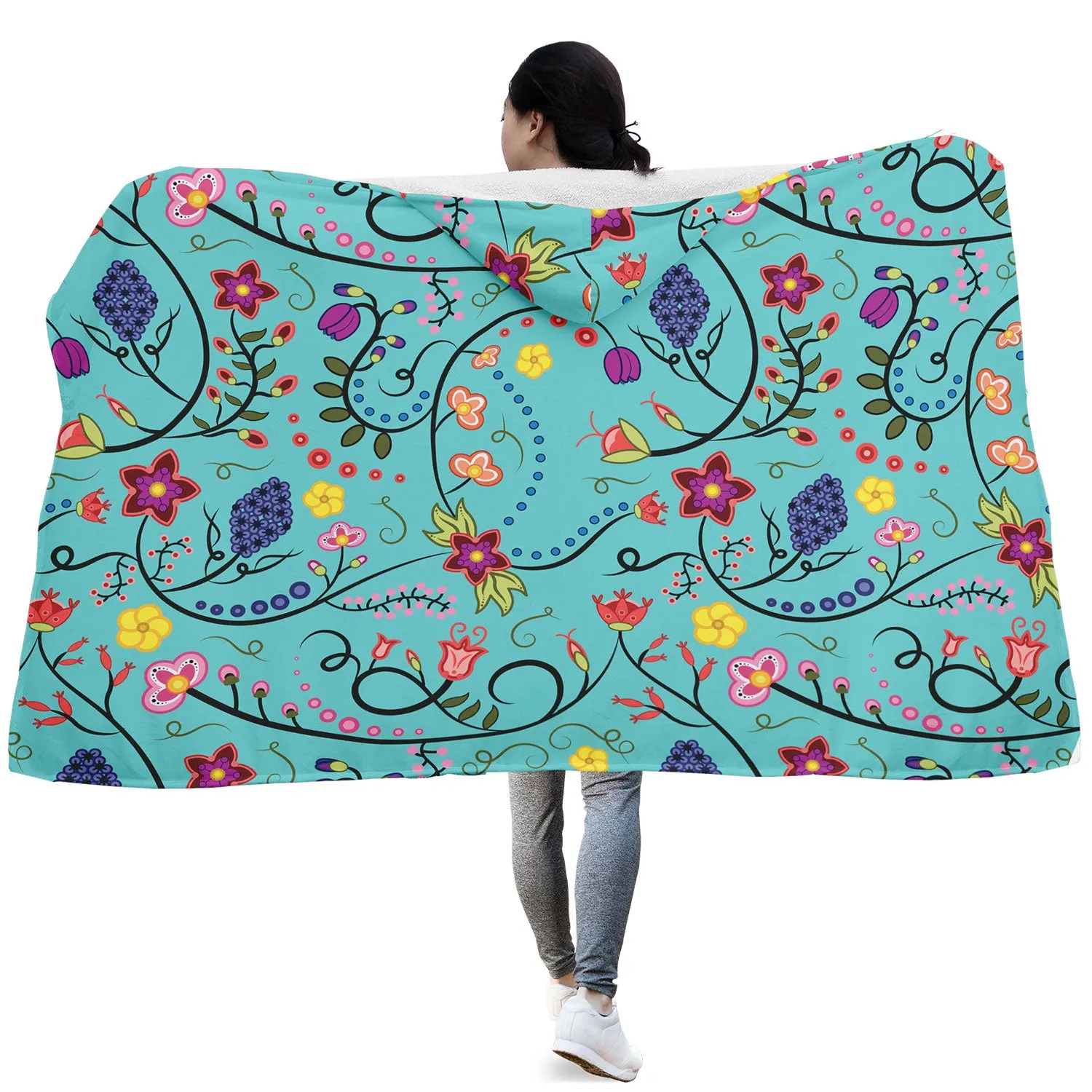 Fresh Fleur Sky Hooded Blanket