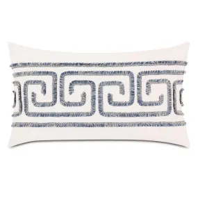 Fret Fringe Decorative Outdoor Pillow Cover 12x20