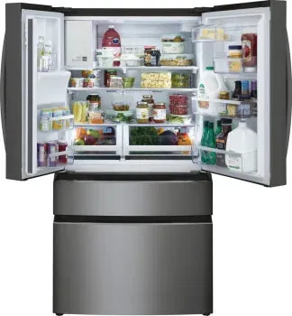 Frigidaire Gallery GRMC2273CD 21.5 Cu. Ft. Counter-Depth 4-Door French Door Refrigerator in Black Stainless Steel