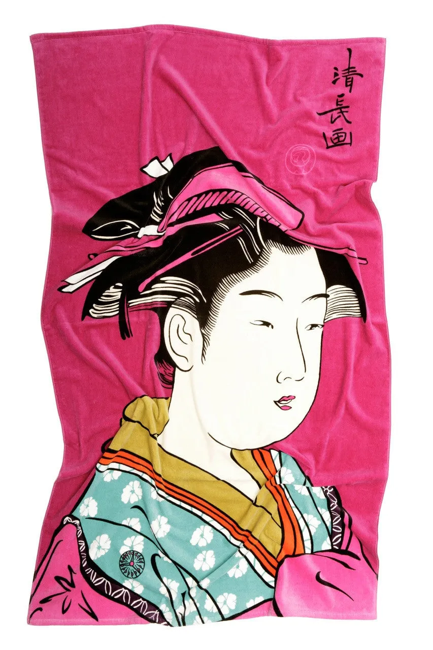 Geisha Beach Towel