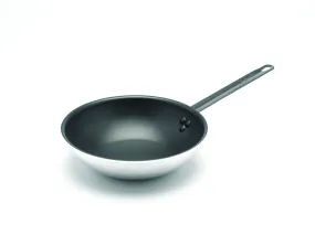 Genware WOK30NS Wok Flat Base 30cm Teflon Plus