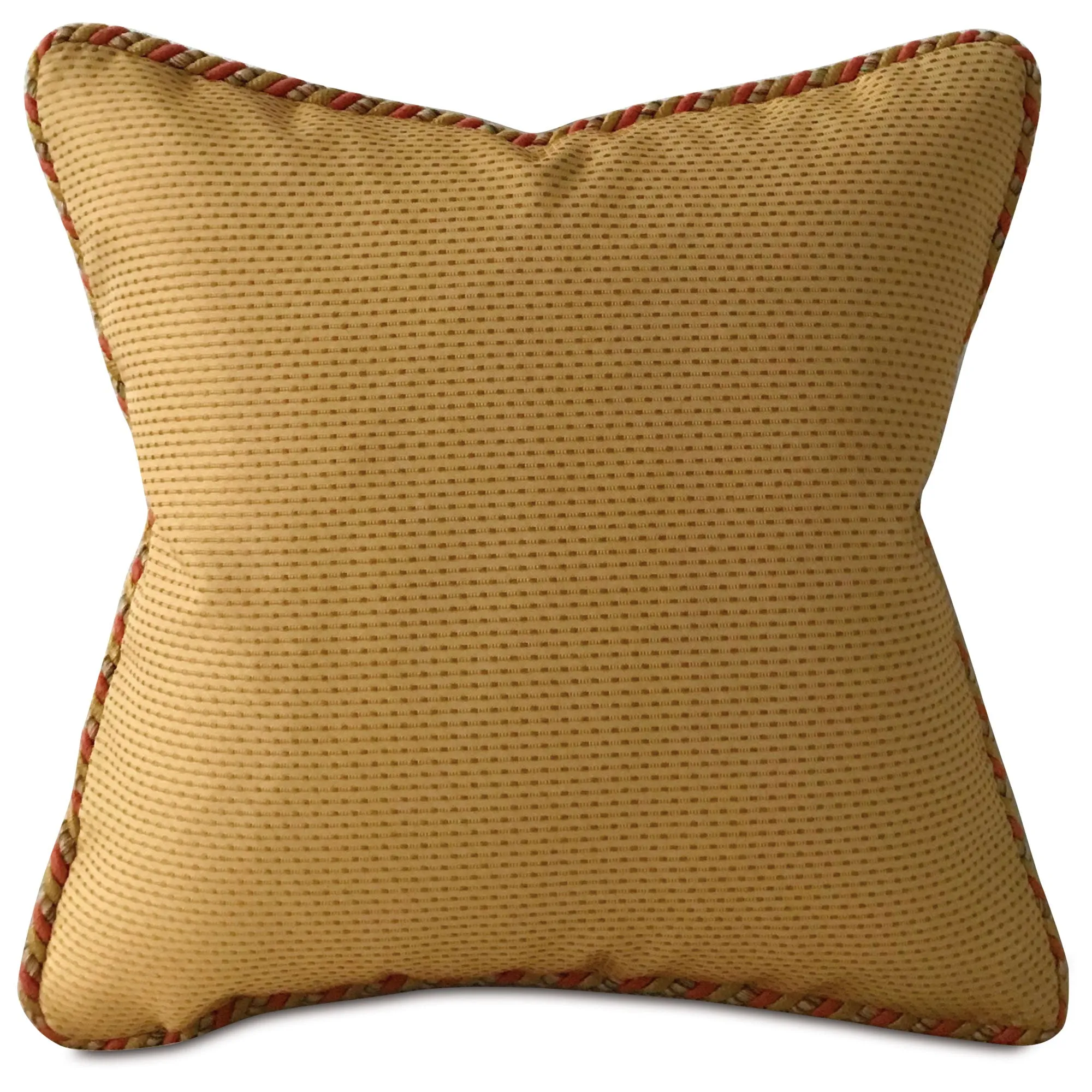 Gold Pinstriped Throw Pillow Cover 18x18