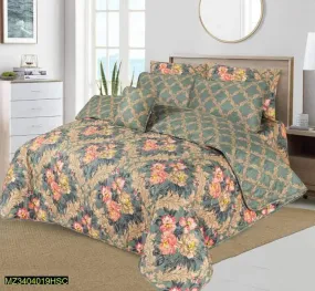 Green-6pc Summer Comforter set (Light Filling)