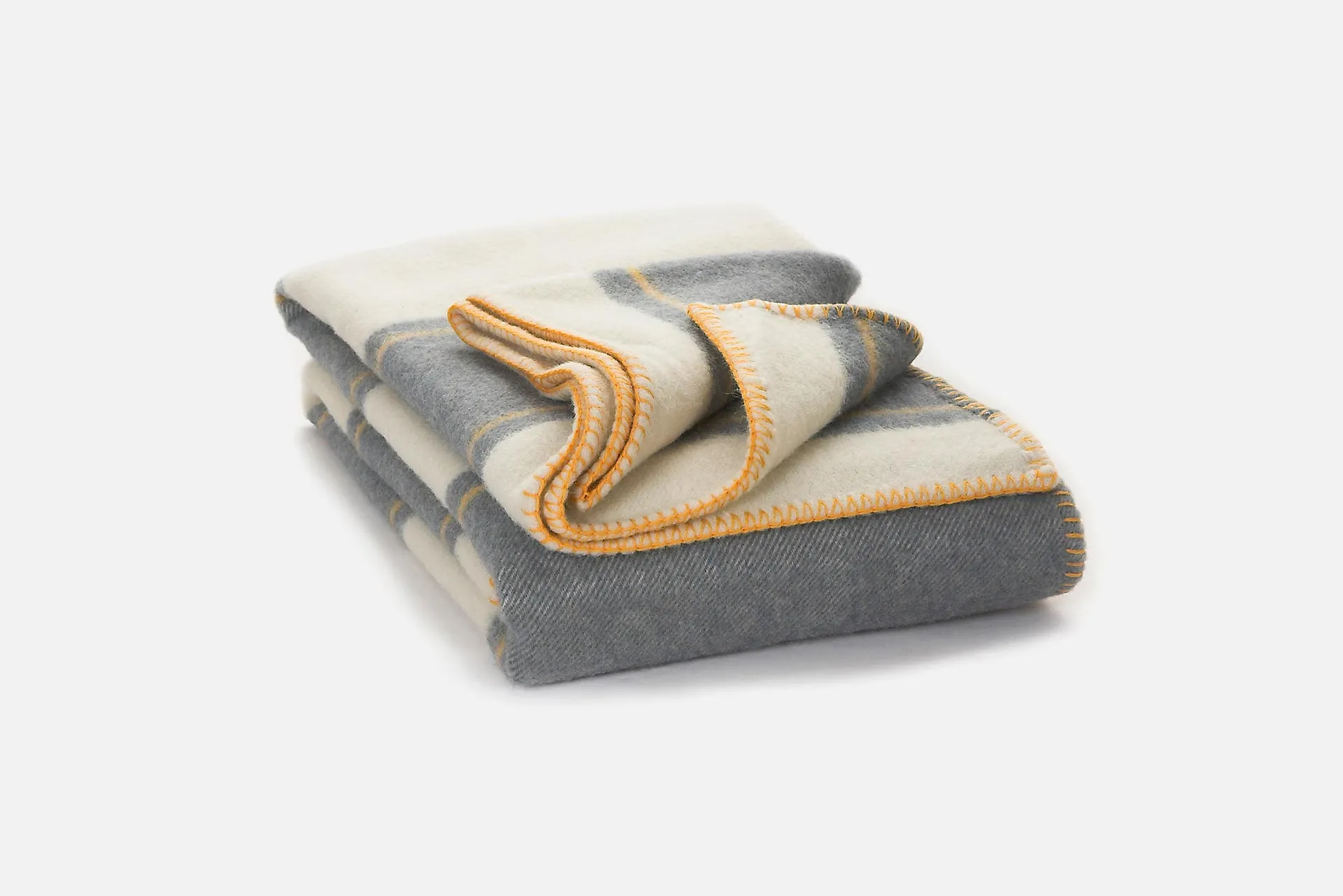 Grey Lacken Irish Wool Bed Blanket