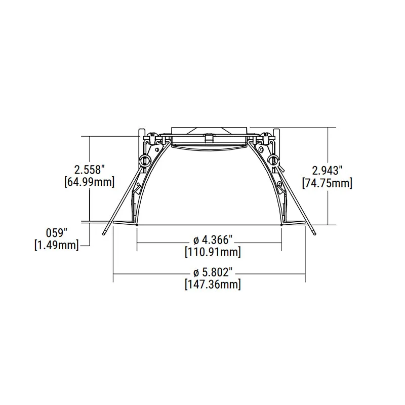 Halo Commerial HCD4TSQH 4" Square Reflector, Medium Distribution