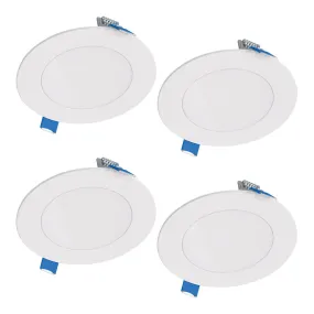 Halo HLB Lite Matte White 4 in. W LED Canless Recessed Downlight 10.1 W