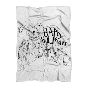 Happy Holiday's Sublimation Throw Blanket