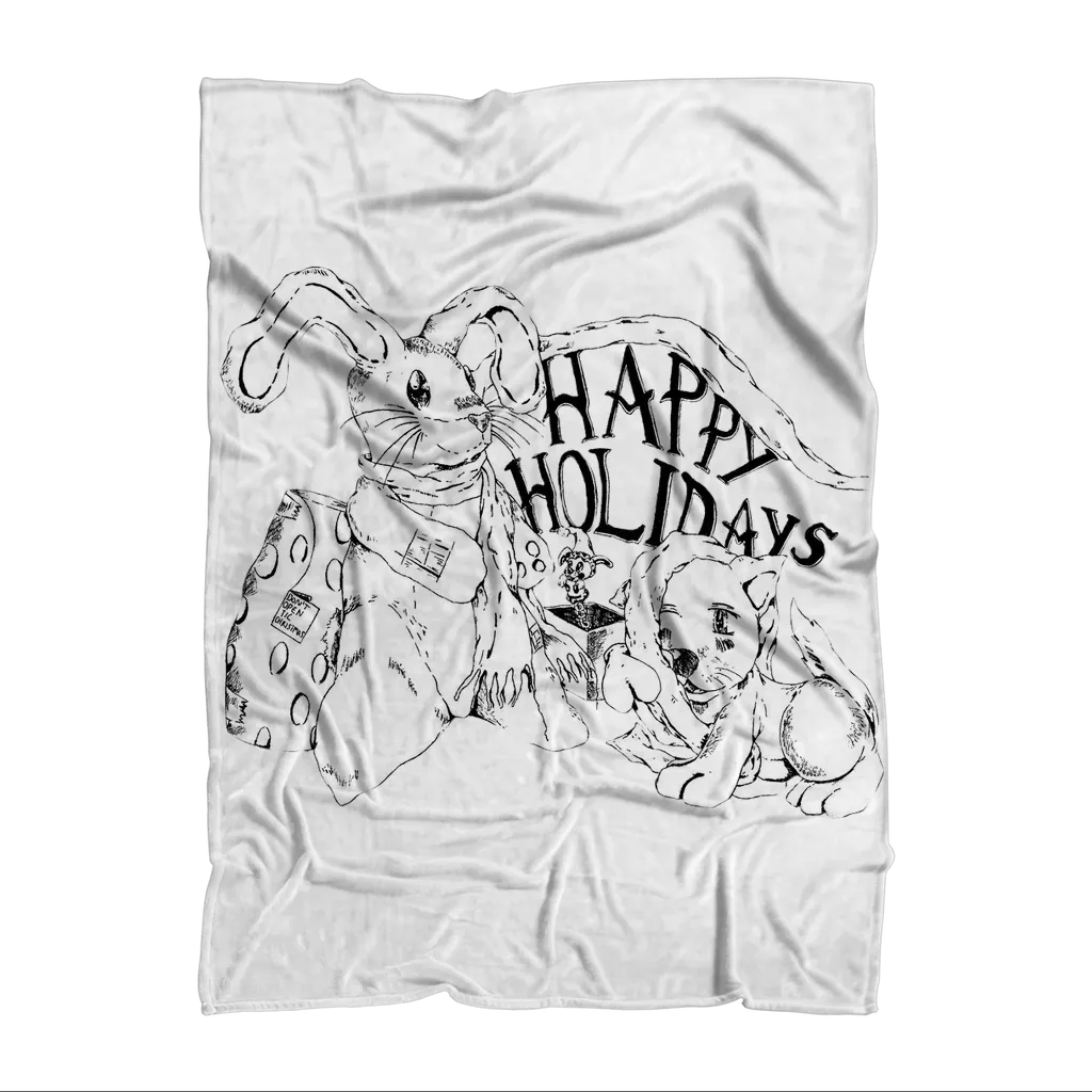 Happy Holiday's Sublimation Throw Blanket