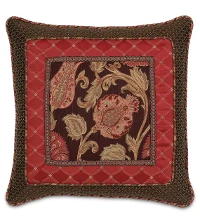 Hayworth Border Collage Throw Pillow Cover 24x24