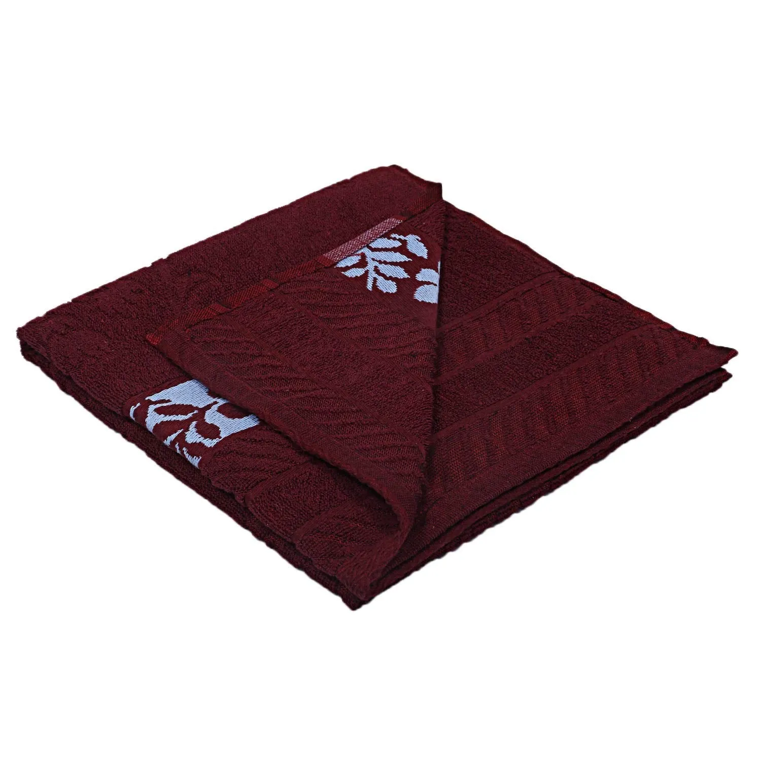 Heart Home 100% Cotton 3 Pieces Bath Towel 27" x 54" (Maroon, Cthh1224, 400 GSM)