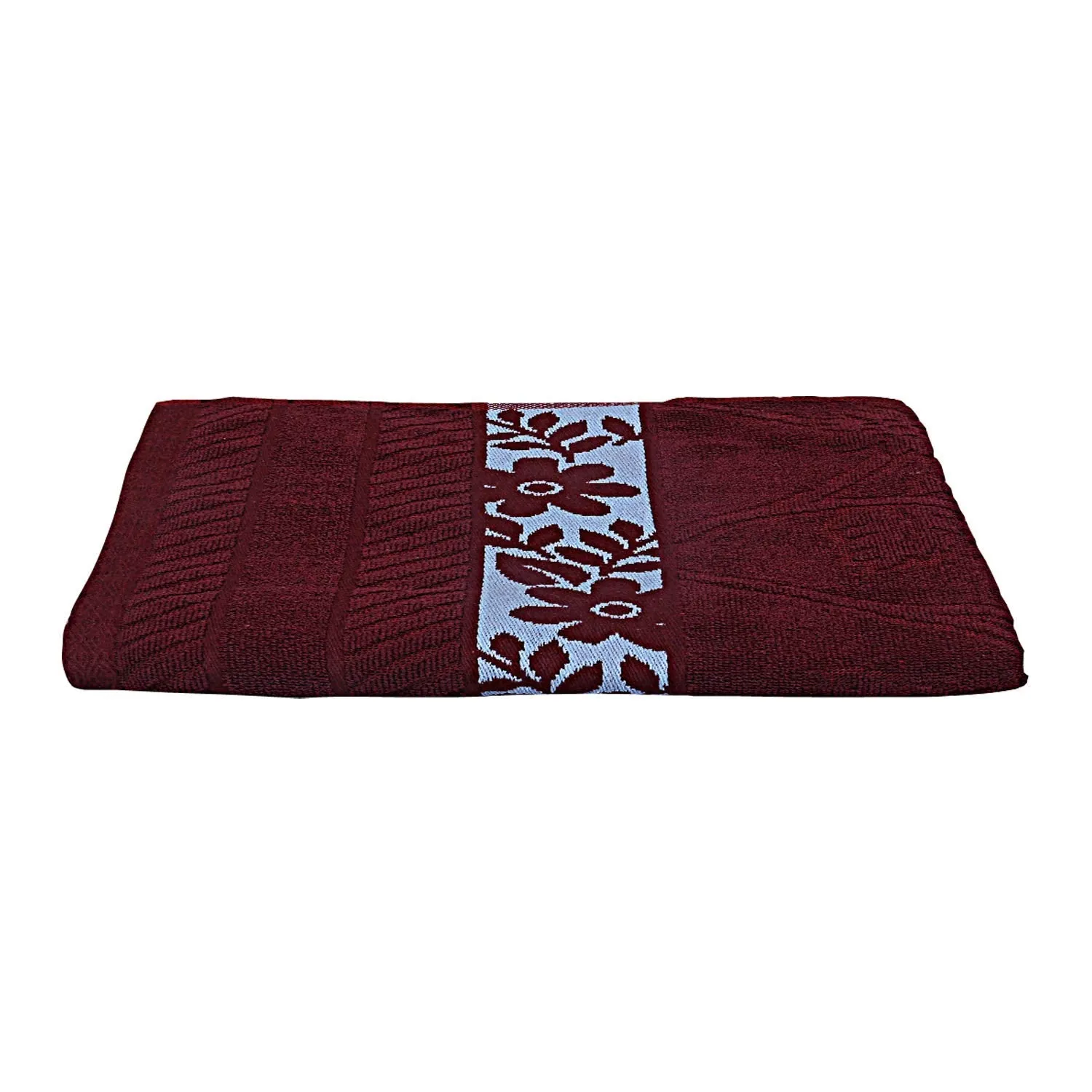 Heart Home 100% Cotton 3 Pieces Bath Towel 27" x 54" (Maroon, Cthh1224, 400 GSM)