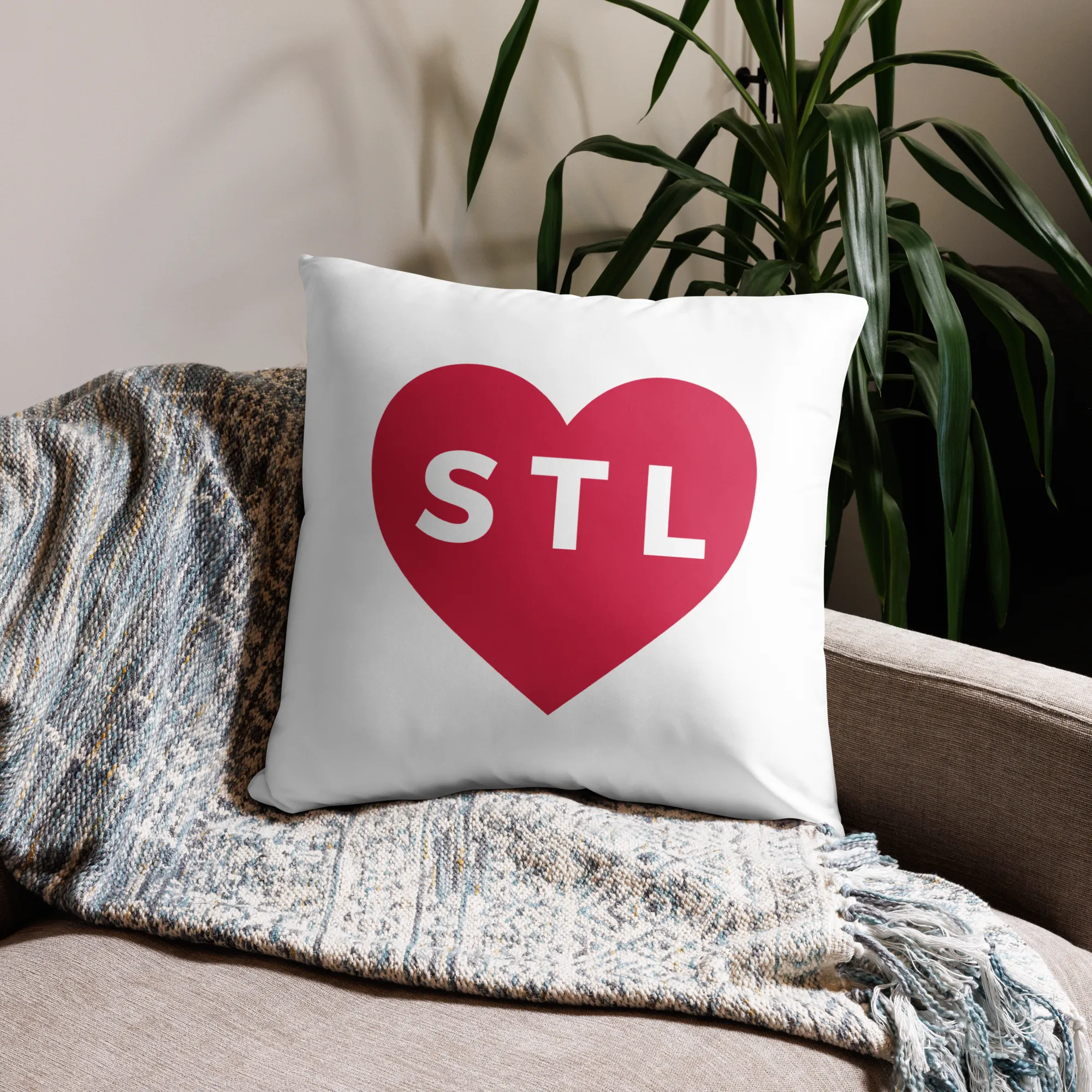 Heart STL Throw Pillow Case