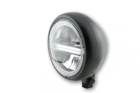 HIGHSIDER 223-221 LED Headlight 5-3/4 inch "PECOS TYPE 6" with TFL, Bottom Mount - Black