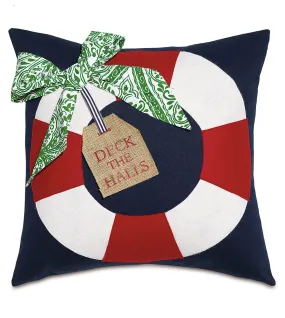 Holiday on Deck Throw Pillow Cover 20x20