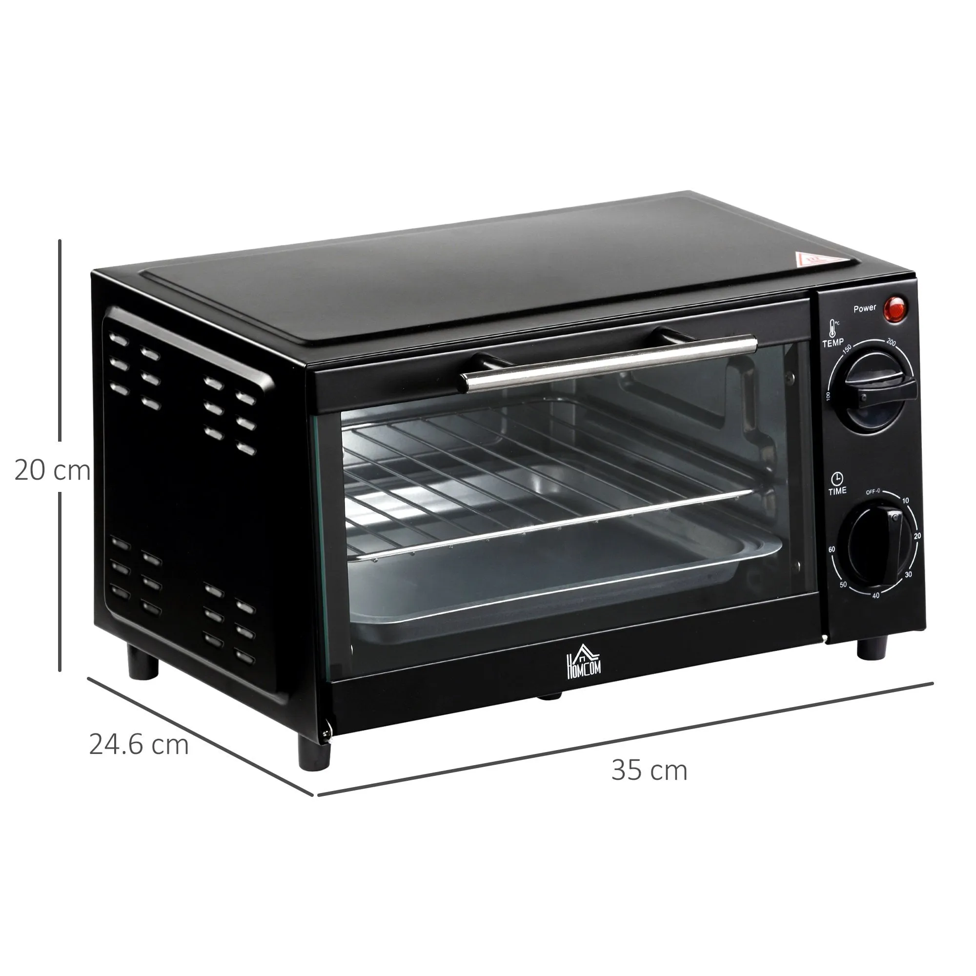 HOMCOM Mini Oven & Grill - Black