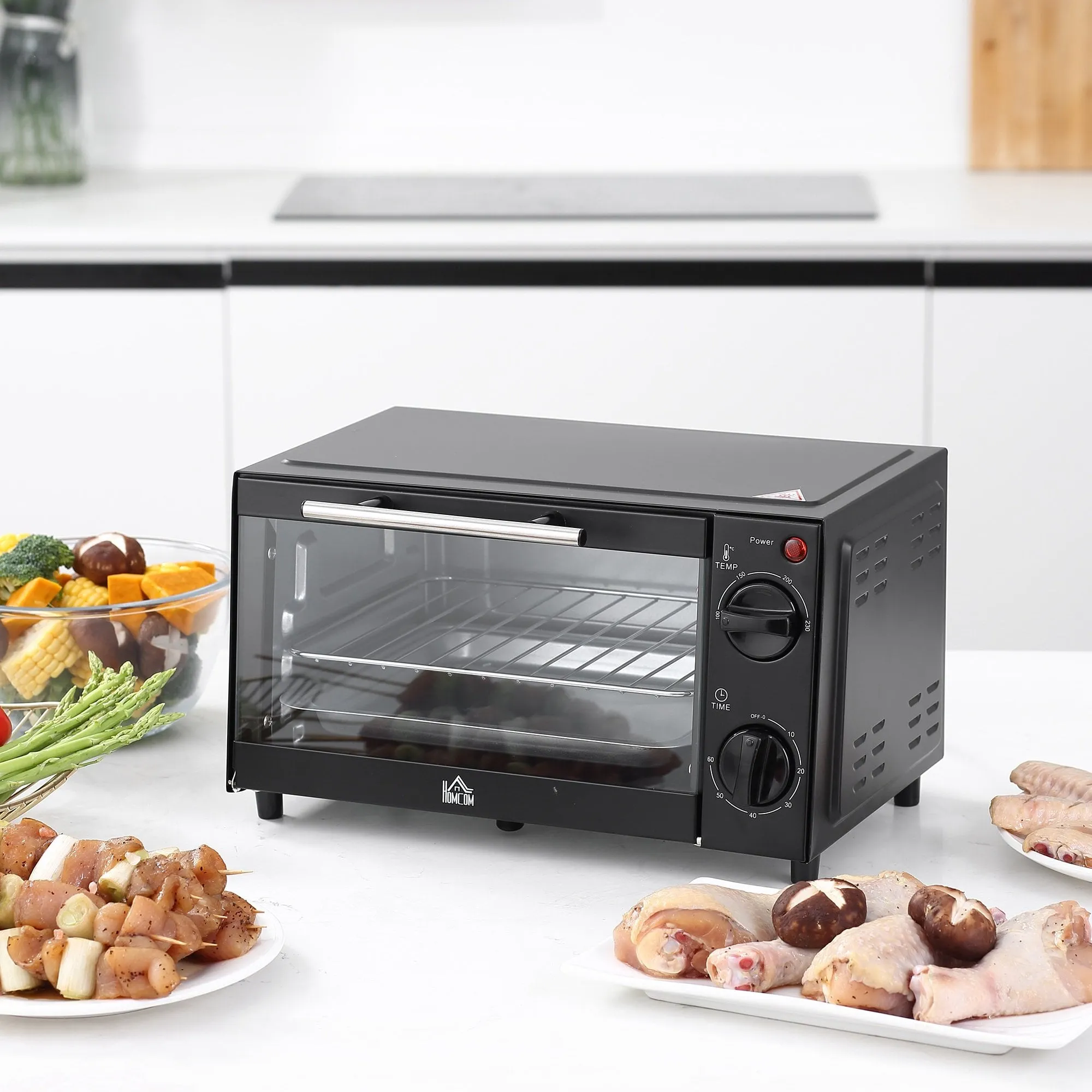 HOMCOM Mini Oven & Grill - Black