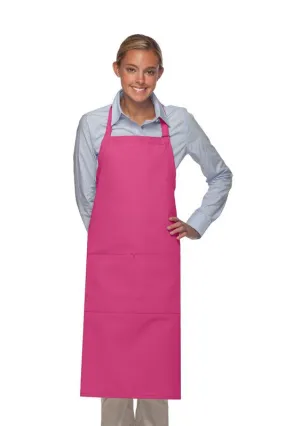 Hot Pink Deluxe XL Butcher Adjustable Apron (2 Pockets)