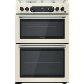 Hotpoint CD67G0C2CJ 60cm Gas Cooker in Cream Twin Cavity Oven Gas Hob Jasmin Cream