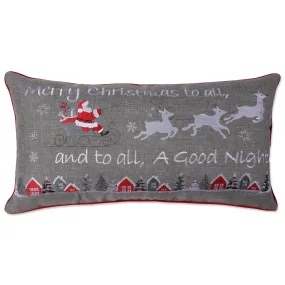 Indoor Merry Christmas To All Rectangular Throw Pillow Cover