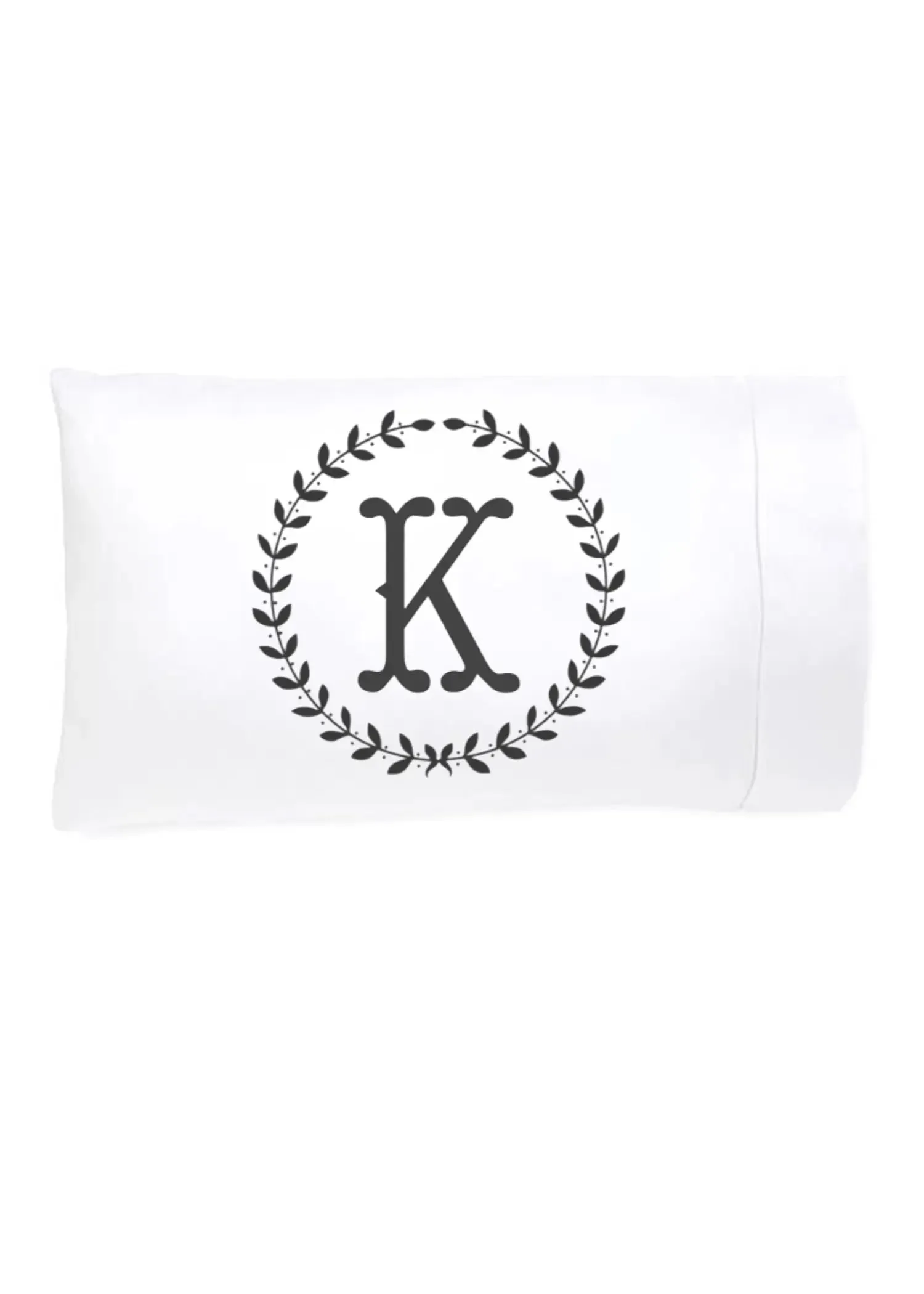 Initial "K" Luxury Bamboo Sateen Pillowcase