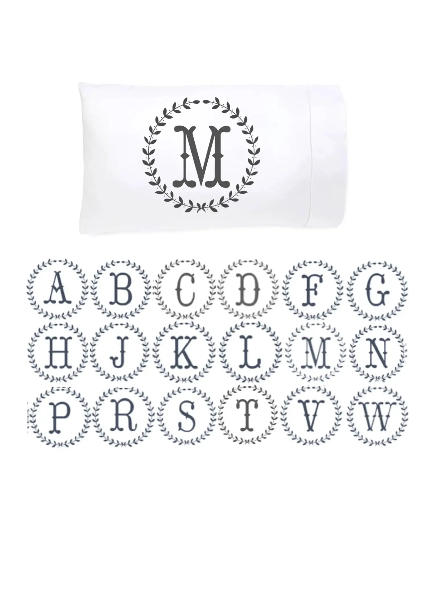 Initial "K" Luxury Bamboo Sateen Pillowcase