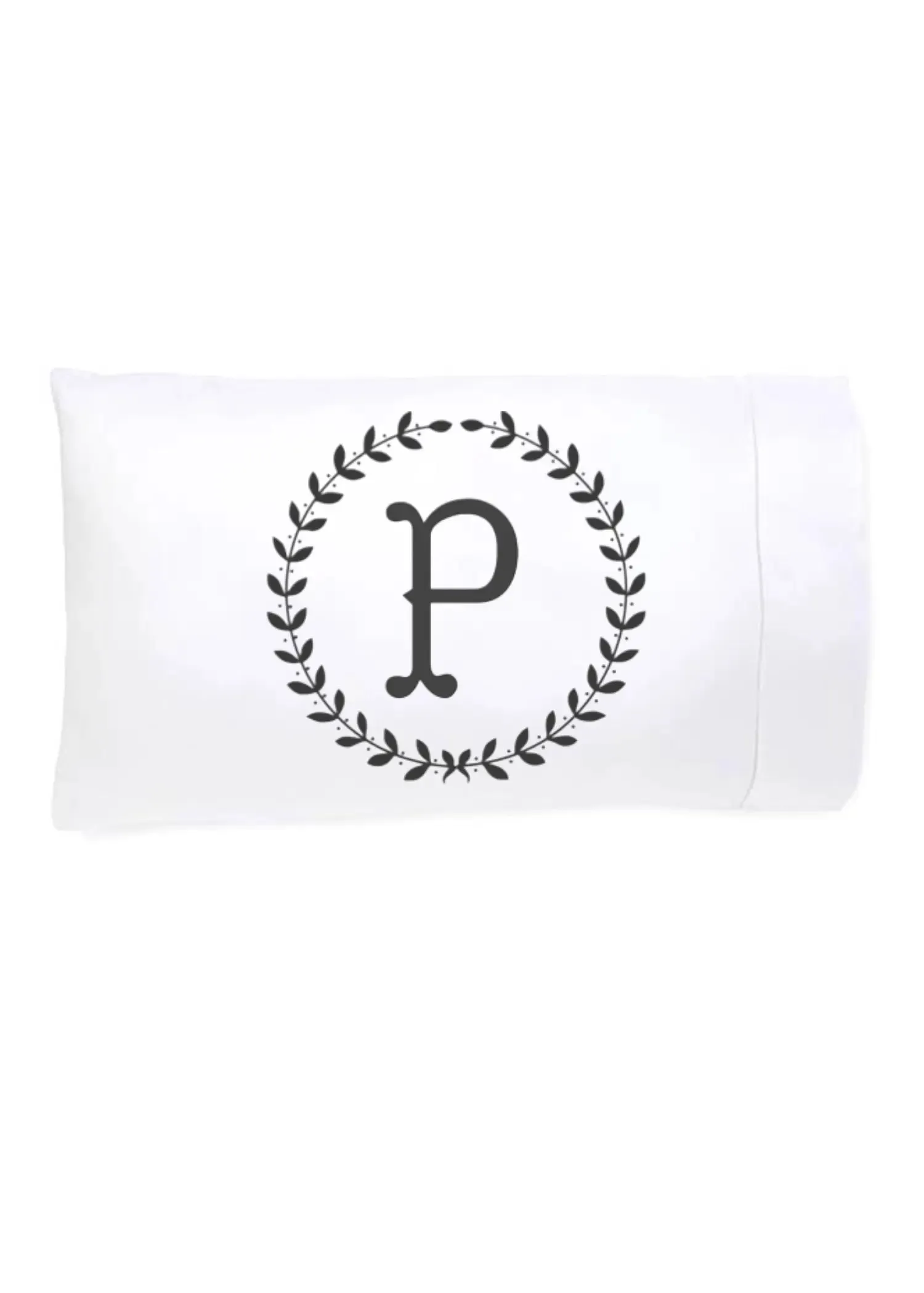 Initial "P" Luxury Bamboo Sateen Pillowcase