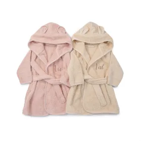 JBØRN Organic Cotton Baby Hooded Towelling Bathrobe (1-2 Years) | Personalisable