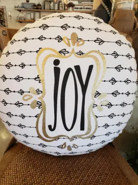 Joy/Oh What Fun Cotton Pillow