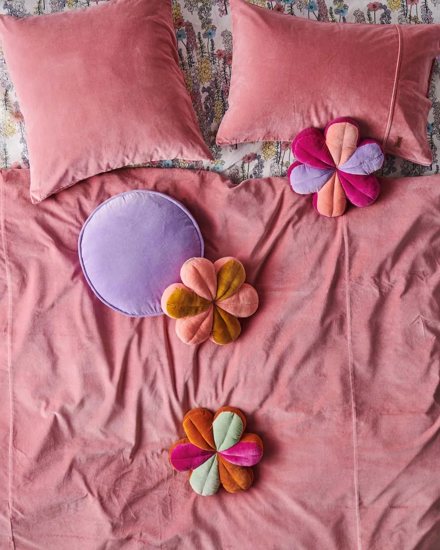 Kip & Co Dusty Rose Velvet European Pillowcases