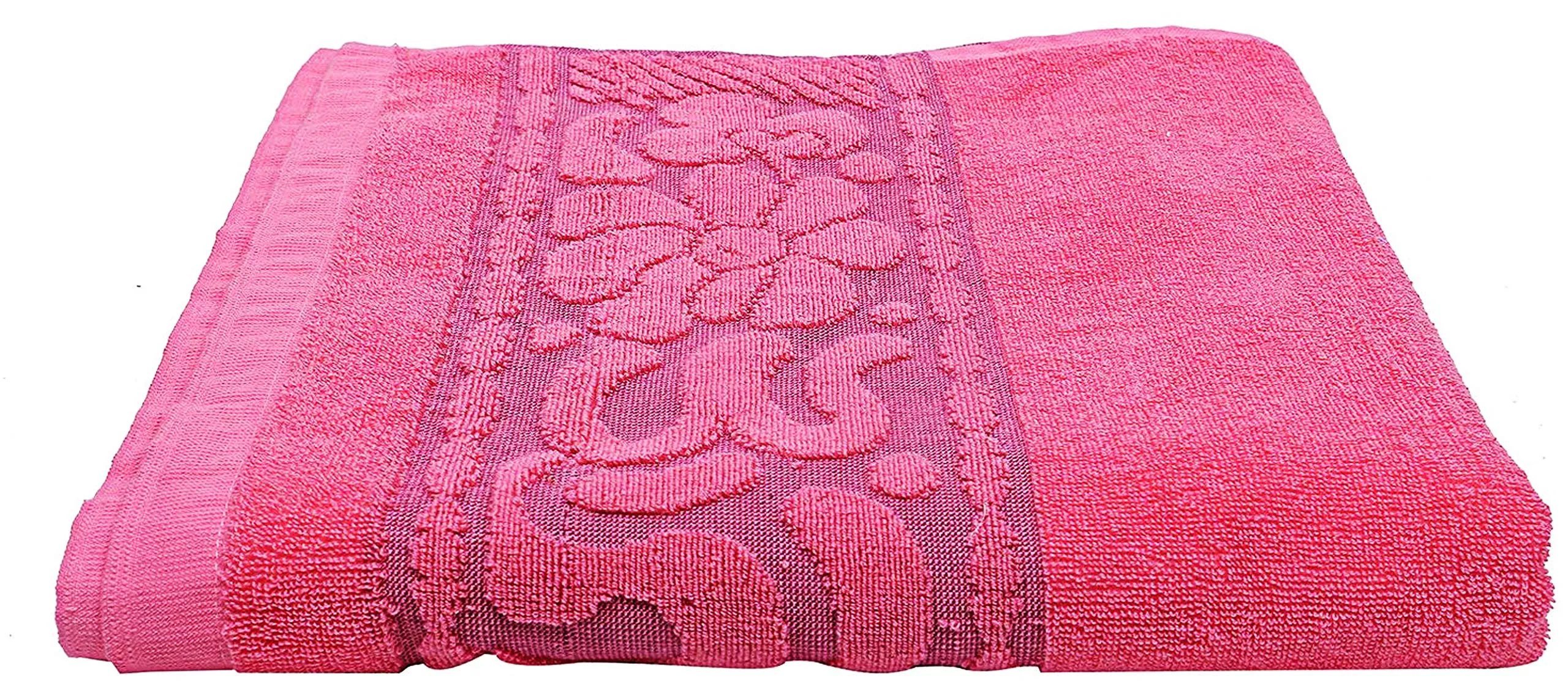 Kuber Industries 100 Percent Cotton 3 Pieces Full Size Bath Towel 30"x60" (Pink), CTKTC13797