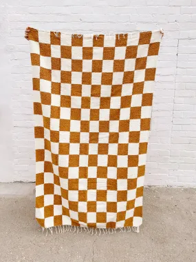 Laguna Heavyweight Checker Throw - Mustard