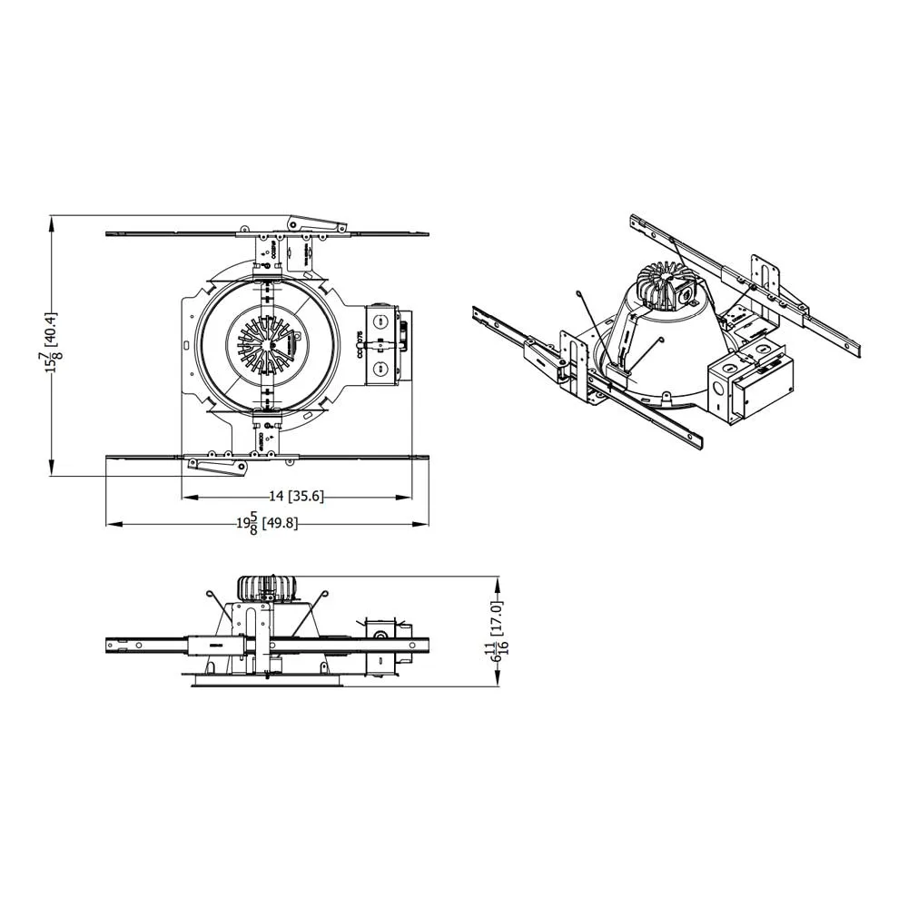 LDN8 Commercial LED Downlight, 3800 Lumens, 30K|35K|40K|50K - Reflector Sold Separately