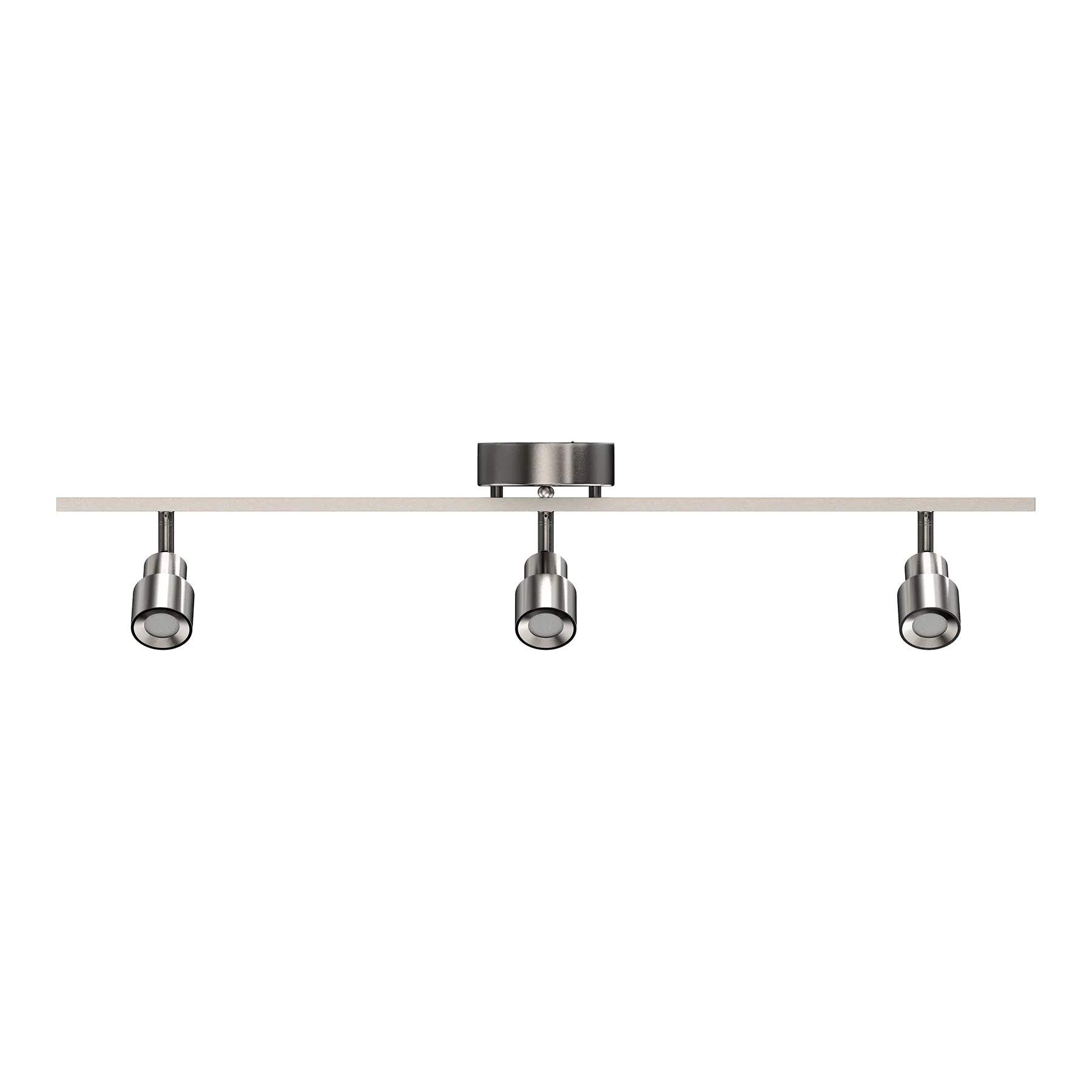 LED Track Lighting, Brushed Nickel Finish, Dimmable, 3000K, Flush Mount Spotlight Ceiling, Directional Ceiling Light for Dining Room, Bedroom, Office