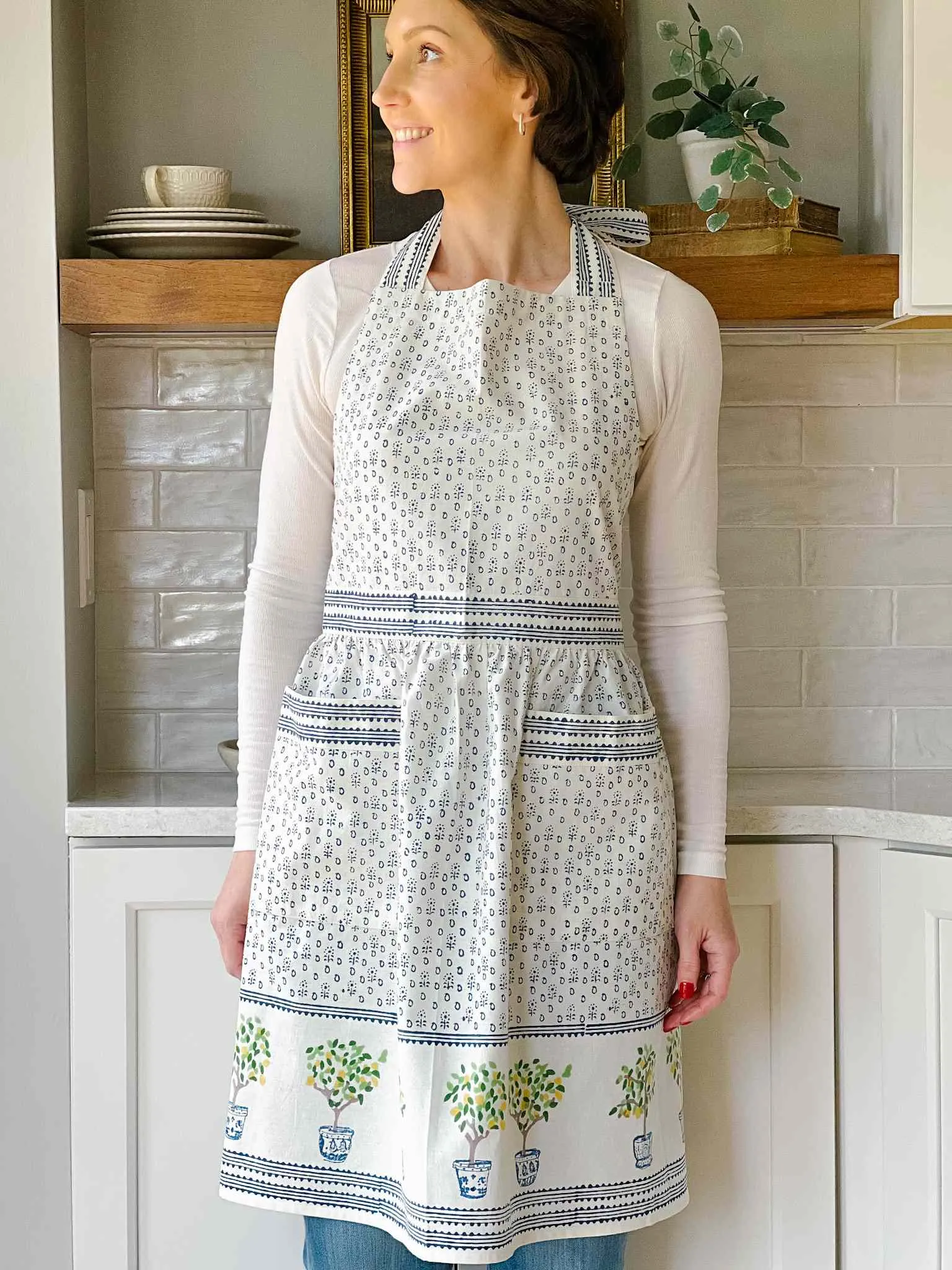 Lemon Topiary Apron