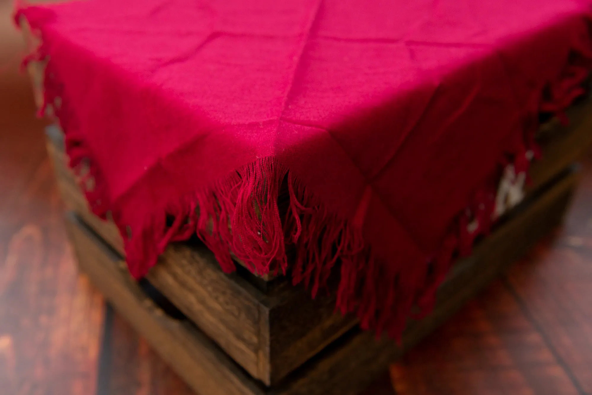 Linen Blanket - Wine Red