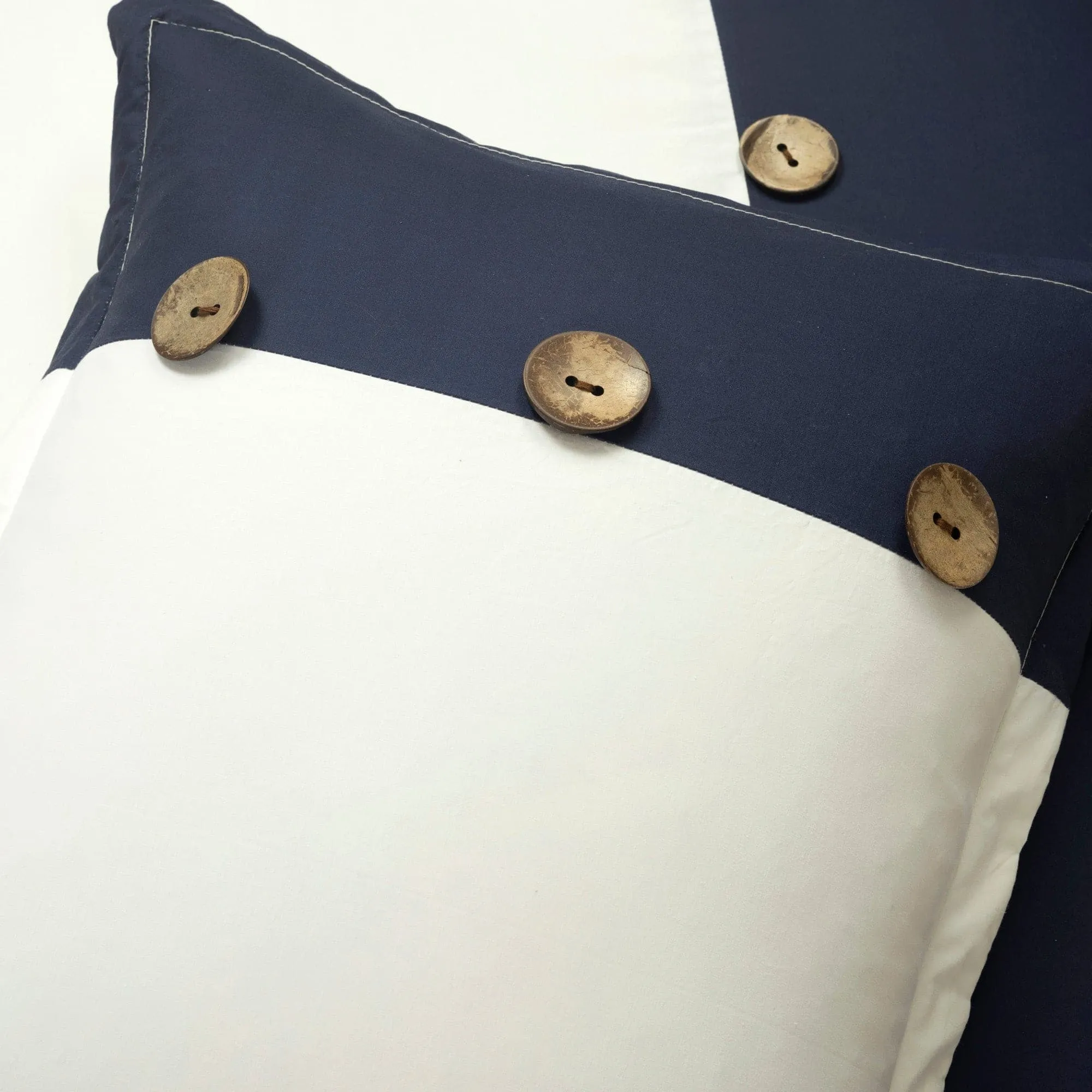 Linen Button Comforter 5 Piece Set