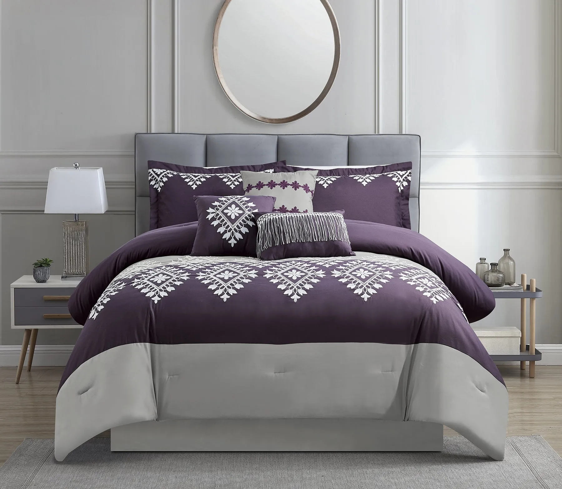 Lisbon Plum 7-piece Comforter set