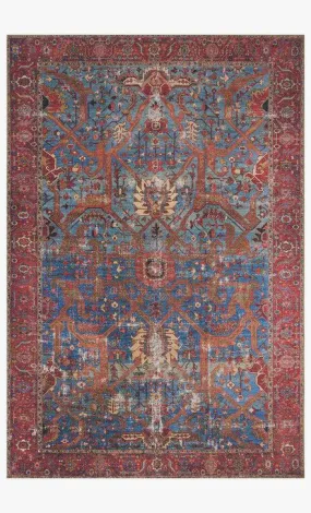 Loloi Rugs Loren Collection - LQ-10 Blue/Red