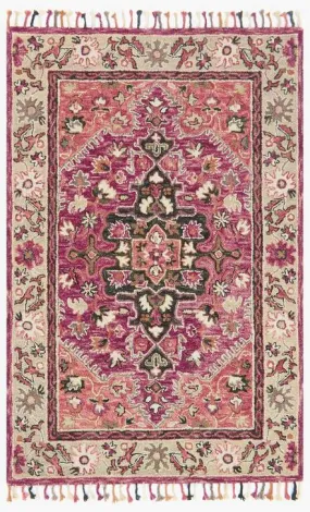 Loloi Rugs Zharah Collection - ZR-05 Raspberry/Taupe