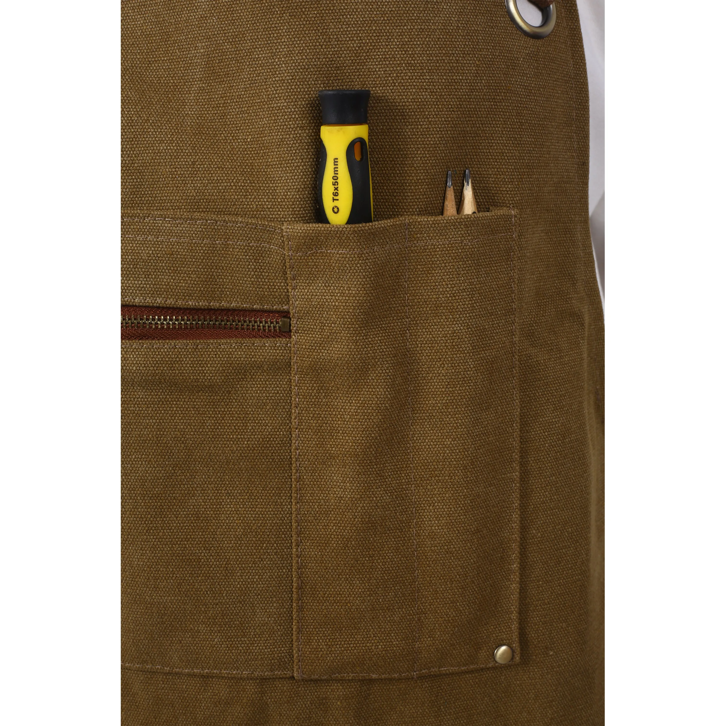 Long heavy-duty canvas tool apron, carpenter apron, carpen''ter 16 ounces, fully adjustable, no need for waxing