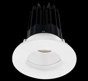 Lotus LED-2-S15W-5CCT-2RRWH-2RWW-24D 2 Inch Round Recessed LED 15 Watt Designer Series - 5CCT Selectable - 1000 Lumen - 24 Degree Beam Spread - White Reflector - Wall Wash Trim