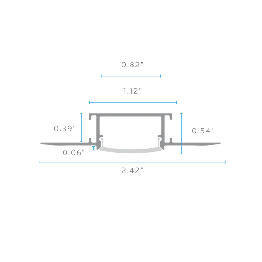 Luxrite LR43100 Recessed LED Tape Mud In Channels .82"