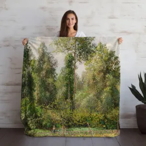 Luxurious Velveteen Blanket: 'Poplars at Eragny' by Camille Pissarro